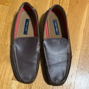 Men's Tommy Hilfiger Dathan Driving- Style Brown Leather Loafers Sz 12